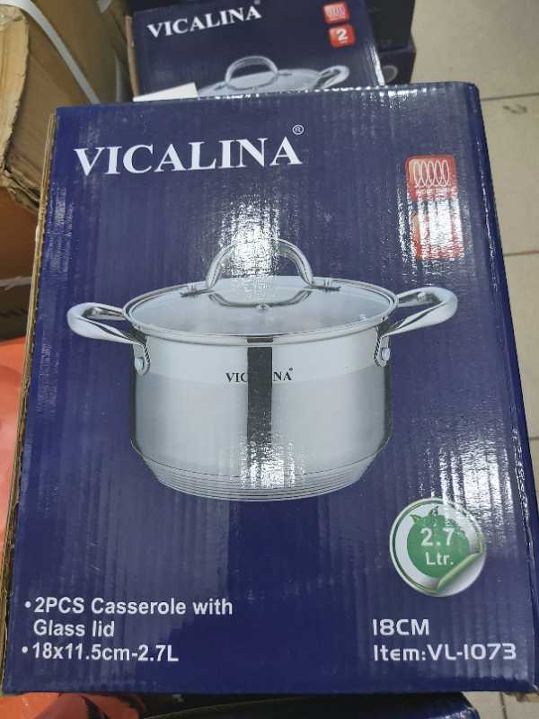 Кастрюля из нержавеющей стали 2,7л. VICALINA VL-1073 (6шт)