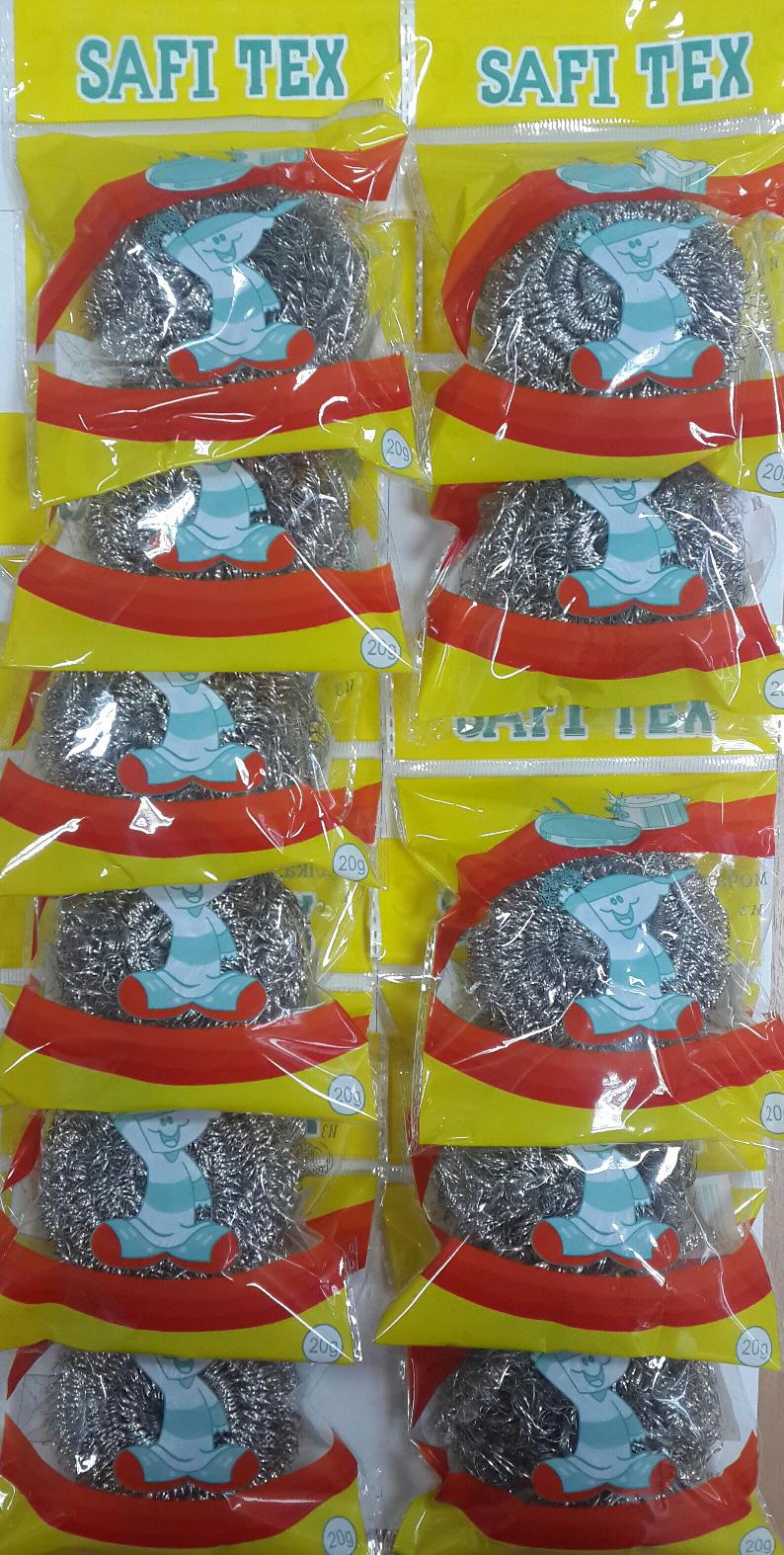 Губка металлическая для мытья посуды Safi Tex