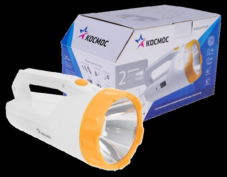 Фонарь светодиодный аккумуляторный КОСМОС Accu9191LED 3W LED, 4V2AH