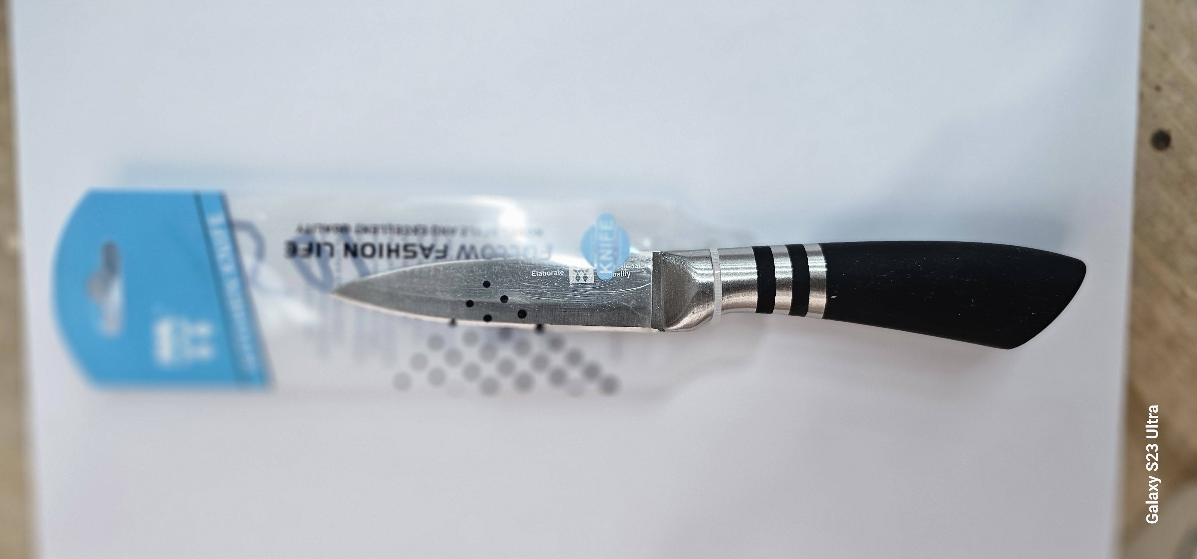 Нож цельнометаллический  с чёрной ручкой BH-1051 (240шт